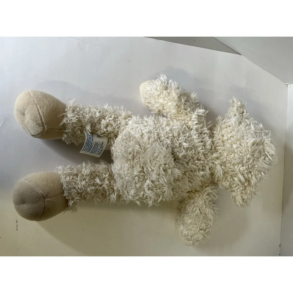 Build a Bear Loveable Lamb Plush White Brown Nose Standing Curly Shaggy 2005